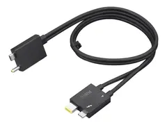 Lenovo Split Cable - Thunderbolt-kabel USB-C / DC-strømjakk til 24 pin USB-C, Slim Tip - Thunderbolt 4 - 70 cm - svart - for ThinkCentre M75t Gen 2 11W5