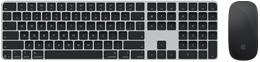 Magic Keyboard med Touch ID og Magic Mouse sett ovenfra