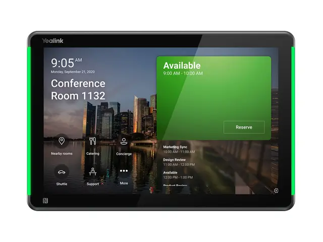 Yealink RoomPanel Plus - Skjerm for tilgjengelighet møterom med ka...