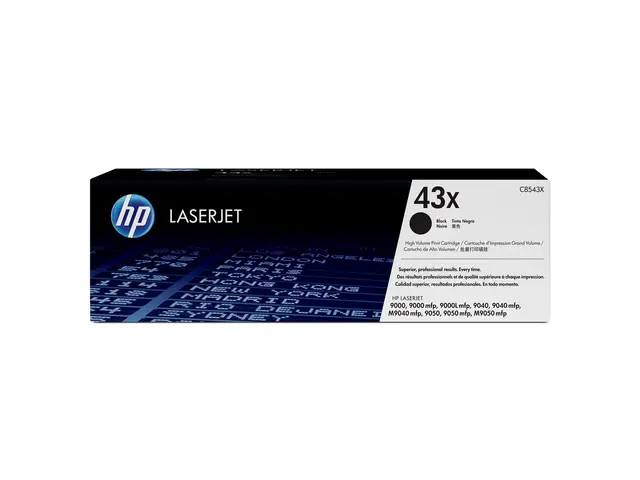 HP 43X - Høy ytelse svart original LaserJet tonerpatron (C8543X) f...
