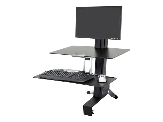 Ergotron WorkFit-S Single LD - Stående skrivebordomformer rektangu...