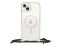 OtterBox React Necklace - Baksidedeksel for mobiltelefon for Magsafe, med avtakbar snor - MagSafe-samsvar - 50 % resirkulert plast - blank - for Apple iPhone 14 Plus