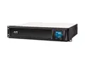 APC Smart-UPS C SMC1500I-2UC - UPS (kan monteres i rack) AC 220/230/240 V - 900 watt - 1500 VA - RS-232, USB - utgangskontakter: 4 - 2U - svart - med APC SmartConnect