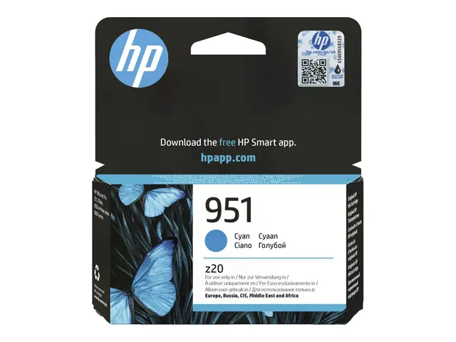 HP 951 - 9 ml cyan original Officejet blekkpatron for Pro 251dw, 2...