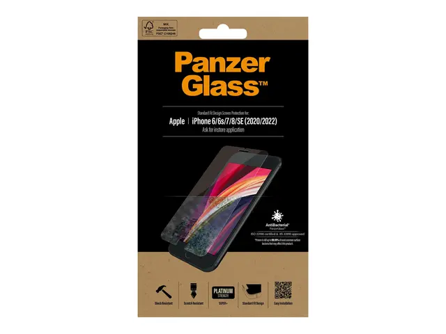 PanzerGlass - Skjermbeskyttelse for mobiltelefon glass Apple iPhon...