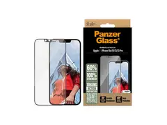 PanzerGlass - Skjermbeskyttelse for mobiltelefon ultravid passform med EasyAligner - glass - rammefarge svart