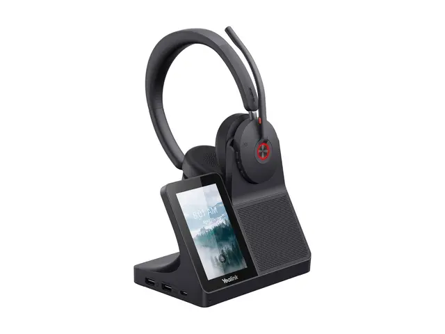 Yealink WH68 Workstation - Hodesett on-ear DECT / Bluetooth trådlø...