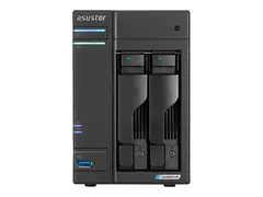 ASUSTOR Lockerstor 2 Gen2+ AS6702T V2 - NAS-server 2 brønner - SATA 6Gb/s - RAID JBOD, 0, 1, 5, 6, 10 - RAM 4 GB - 5 Gigabit Ethernet - iSCSI støtte