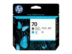 HP 70 - Cyan, matt svart - skriverhode - for DesignJet HD Pro MFP, T120, Z2100, Z3100, Z3100ps, Z3200, Z3200ps, Z5200, Z5400