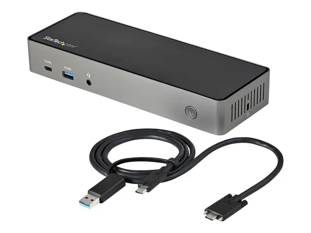 StarTech.com USB-C & USB-A Dock, Hybrid Universal Triple Monitor L...