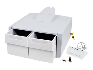 Ergotron StyleView Primary Double Tall Drawer Monteringskomponent (skuffmodul) - låsbar - medisinsk - grå, hvit - vognmonterbar