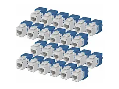 Startech - Trapes-jakk - 180°, toolfree - CAT 6 UTP - RJ-45 - hvit - TAA-samsvar (en pakke 24)