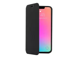 Screenor Clever - Lommebok for mobiltelefon MagSafe-samsvar - økolær, termoplast-polyuretan (TPU) - svart - for Apple iPhone 16e