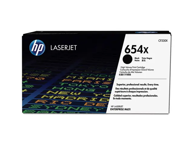 HP 654X - Høy ytelse - svart - original - LaserJet - tonerpatron (...