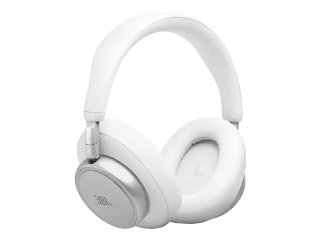 JBL LIVE 780NC - Hodetelefoner med mikrofon full størrelse - Bluetooth - trådløs, kablet - aktiv støydemping - 3,5 mm jakk - hvit 