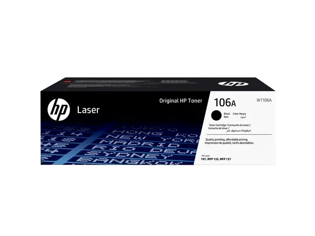 HP 106A - Svart - original - tonerpatron (W1106A) - for Laser 107,...