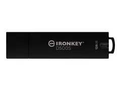 Kingston IronKey D500S - USB-flashstasjon kryptert - FIPS 140-3 Level 3 - 128 GB - USB 3.2 Gen 1 - TAA-samsvar
