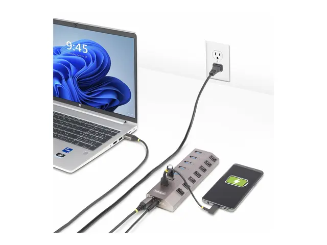 StarTech.com 7-Port Self-Powered USB-C Hub with Individual On/Off ...
