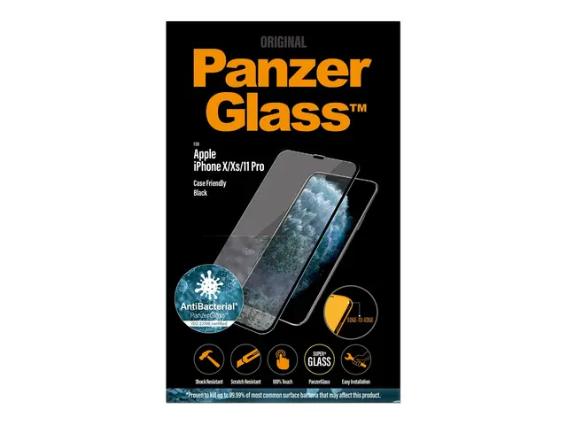PanzerGlass - Skjermbeskyttelse for mobiltelefon glass rammefarge ...
