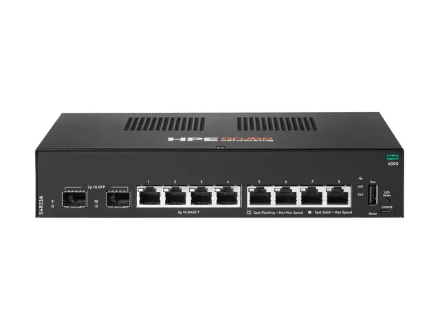 HPE Aruba Networking CX 6000 8p 10M/100M/1G 2p SFP 1G Switch - Sty...