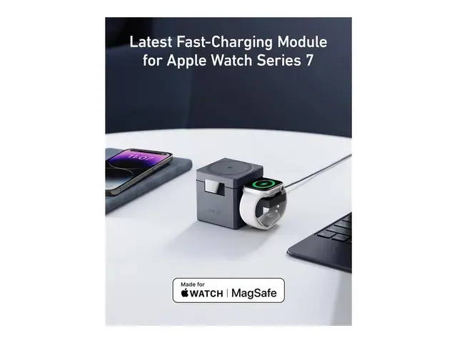Anker 3-in-1 Cube - Trådløst ladestativ med MagSafe + AC-strømadap...