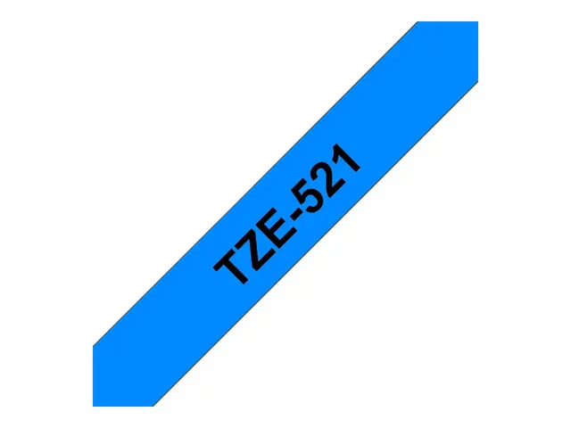Brother TZe-521 - Sort på blått Rull (0,9 cm x 8 m) 1 kassett(er) ...