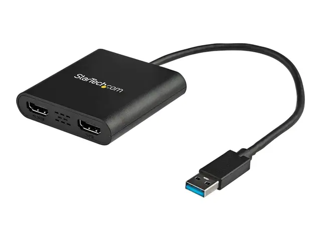 StarTech.com USB 3.0 to Dual HDMI Adapter, 1x 4K 30Hz & 1080p, Ext...