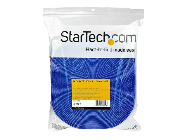 StarTech.com 100ft Hook and Loop Roll, Cut-to-Size Reusable Cable ...