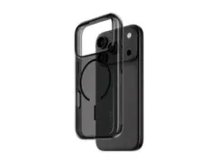 CARE by PanzerGlass - Beskyttende deksel for mobiltelefon MagSafe-samsvar - termoplast-polyuretan (TPU), polykarbonat (PC) - svart, røykfarget - for Apple iPhone 17 Pro, 18 Pro