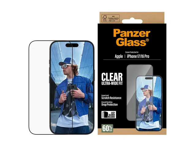 PanzerGlass - Skjermbeskyttelse for mobiltelefon ultravid passform...