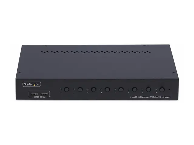 StarTech.com 8-Port DisplayPort KVM Switch w/1U Rack Mount Kit, 4K...
