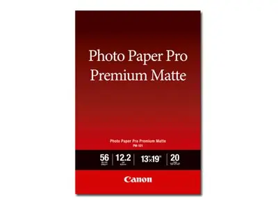Canon Pro Premium PM-101 - Glatt matt - 310 mikroner Super A3/B (330 x 483 mm) - 210 g/m² - 20 ark fotopapir - for PIXMA PRO-1, PRO-10, PRO-100 