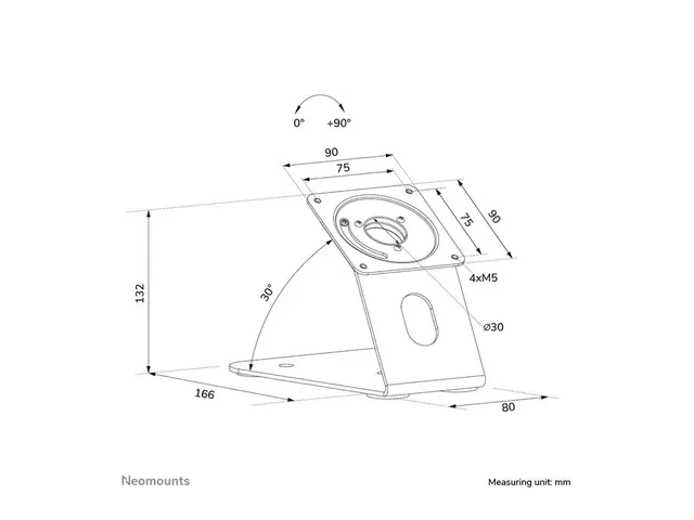 Neomounts DS15-629BL1 - Stativ - for nettbrett - stål - svart - mo...