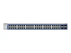NETGEAR GS748T - V6 - switch - L3 Lite smart - 48 x 10/100/1000 + 2 x Gigabit SFP + 2 x kombo-Gigabit SFP - stasjonær, rackmonterbar
