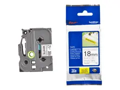 Brother TZe-S241 - Sterkt adhesiv svart p&#229; hvitt - Rull (1,8 cm x 8 m) 1 kassett(er) laminert teip - for P-Touch PT-E310, E550, P900; P-Touch Cube PT-P910; P-Touch Cube Pro PT-P910