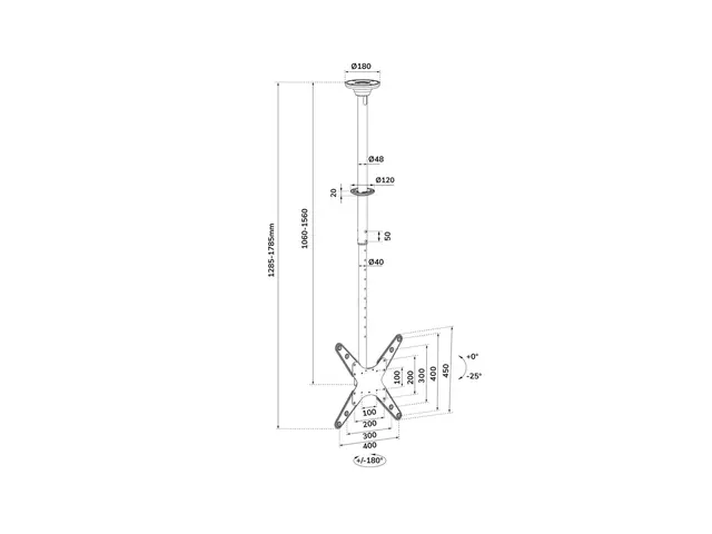 Neomounts FPMA-C340 - Brakett full bevegelse for LCD-skjerm svart ...