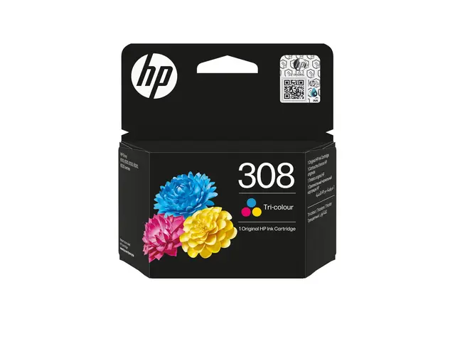 HP 308 - Cyan, magenta, gul original boks blekkpatron