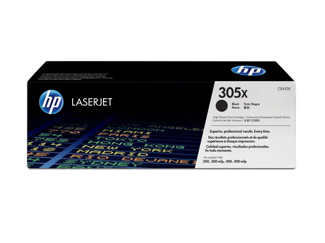 HP 305X - Høy ytelse svart original LaserJet tonerpatron (CE410X) ...
