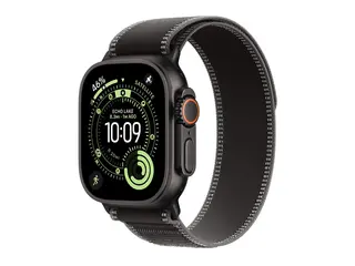 Apple Watch Ultra 3 - 49 mm - svart titan Ja smartklokke med Trail Loop - nylonvev - svart/Kull - båndbredde: M/L - 64 GB - LTE, NFC, Wi-Fi 4, UWB, Bluetooth - 5G - 61.8 g