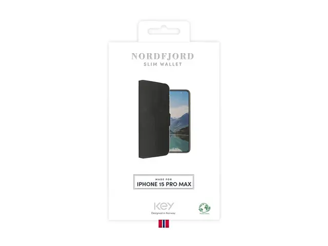 KEY Nordfjord - Lommebok for mobiltelefon polyuretanlær svart Appl...