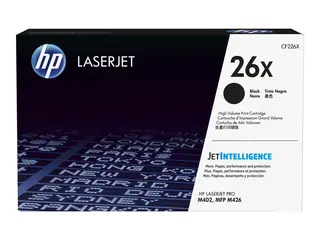 HP 26X - Høy ytelse - svart - original LaserJet - tonerpatron (CF226X) - for LaserJet Pro M402, MFP M426