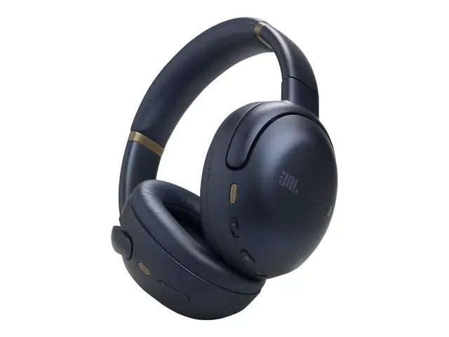 JBL Tour ONE M3 - Hodetelefoner med mikrofon full størrelse - Bluetooth - trådløs, kablet - aktiv støydemping - 3,5 mm jakk, USB-C - blå - Zoom Certified 
