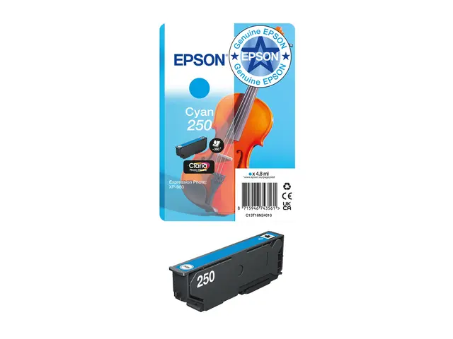 Epson 250 - 4.8 ml - cyan - original - blister - blekkpatron - for...