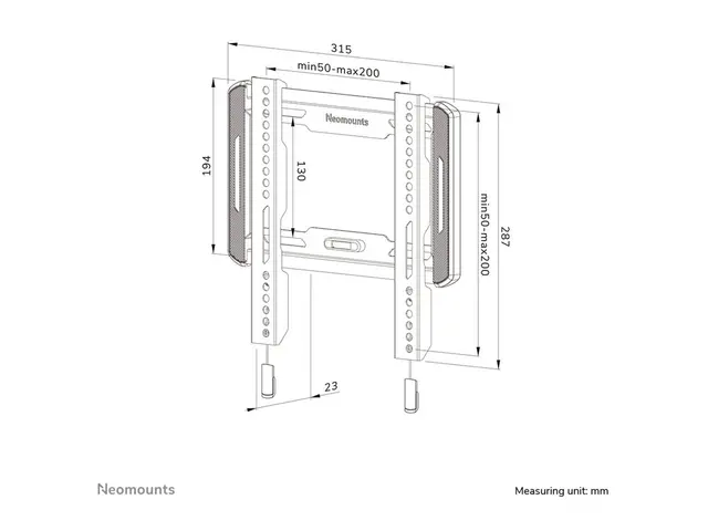 Neomounts WL30-550BL12 - Monteringssett (veggmontering) fast for T...