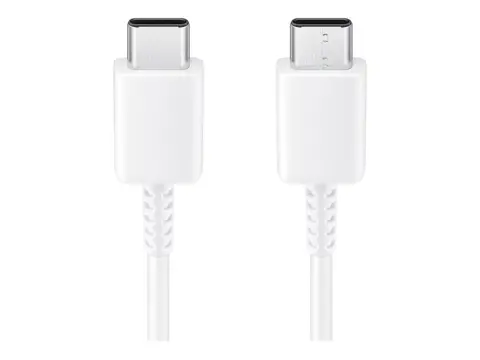 Samsung EP-DA705 - USB-kabel - 24 pin USB-C (hann) til 24 pin USB-C (hann) USB 2.0 - 3 A - 1 m - hvit