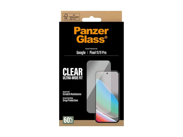 PanzerGlass - Skjermbeskyttelse for mobiltelefon - ultrabred passf...