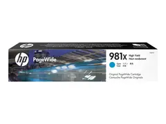 HP 981X - 116 ml - H&#248;y ytelse - cyan - original PageWide - blekkpatron - for PageWide Enterprise Color MFP 586; PageWide Managed Color E55650