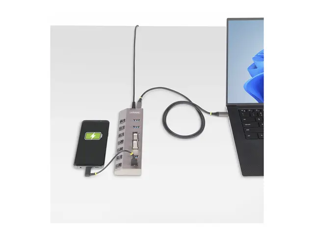 StarTech.com 7-Port Self-Powered USB-C Hub with Individual On/Off ...