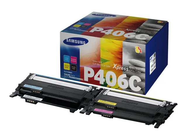 HP CLT-P406C - 4-pack svart, gul, cyan, magenta original tonerpatr...