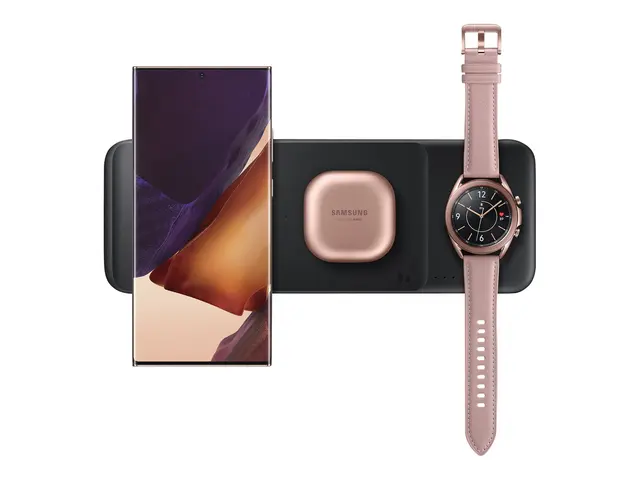 Samsung Wireless Charger Trio EP-P6300 - Trådløs ladepute + AC-str...